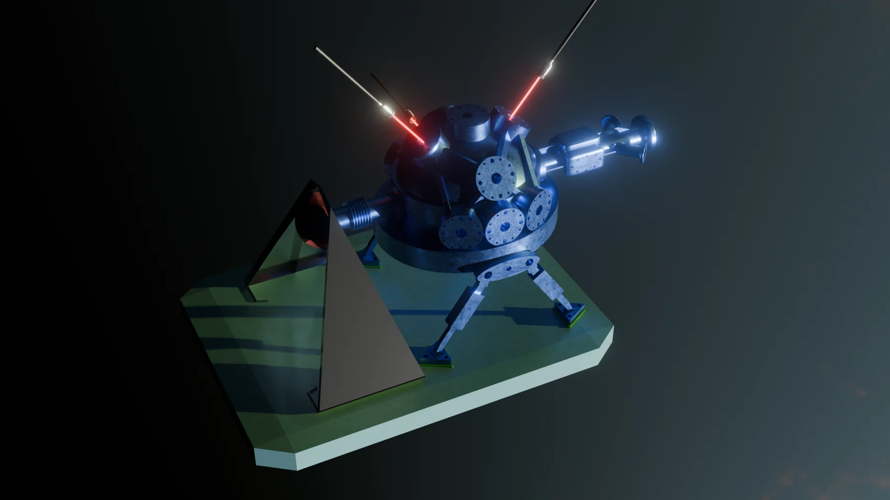 Modèle 3D d’un concept de gravimètre spatial